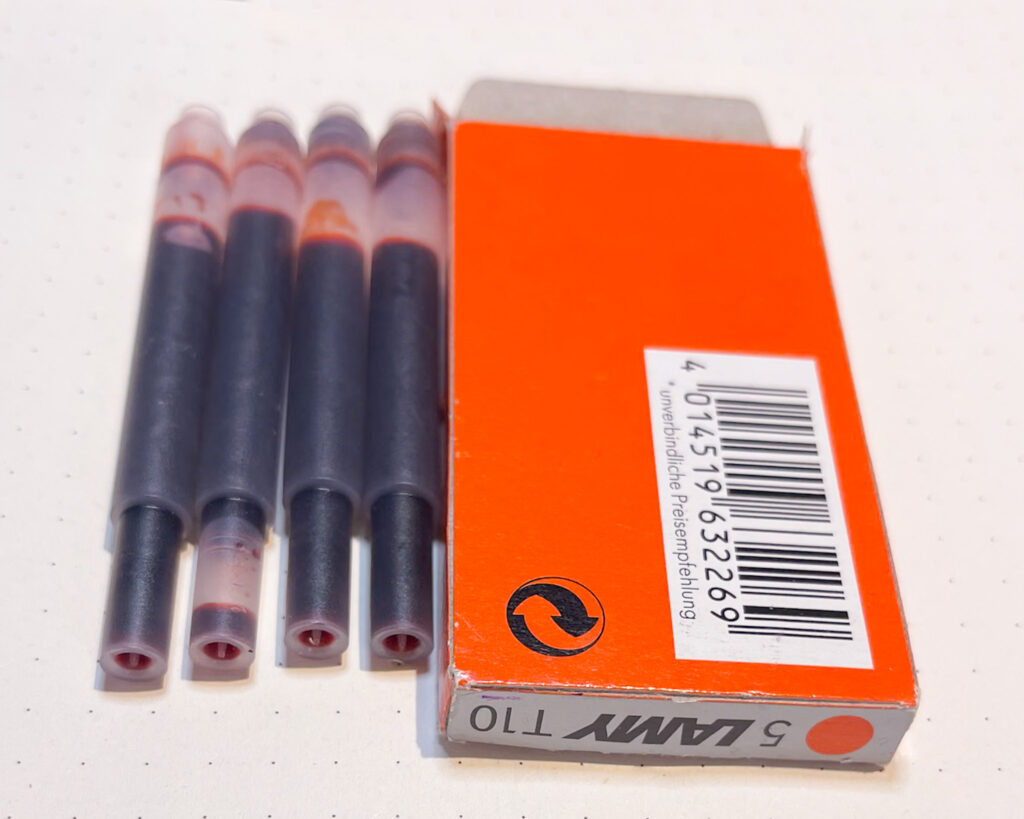 Lamy ink cartridges - Copper Orange